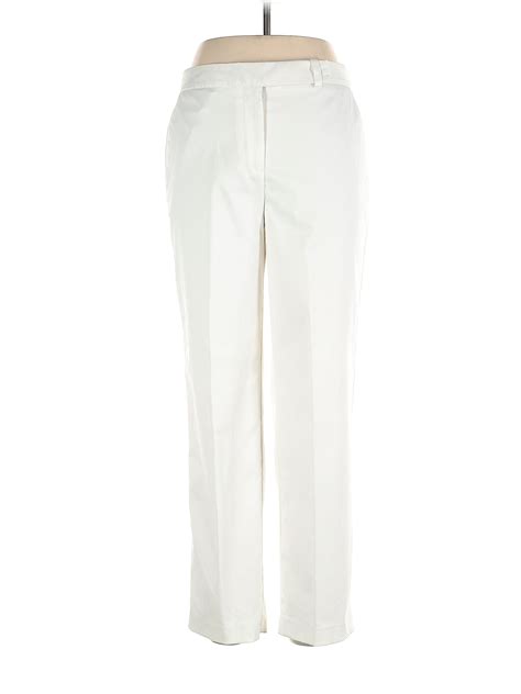 Talbots Solid White Ivory Dress Pants Size Petite Off Thredup