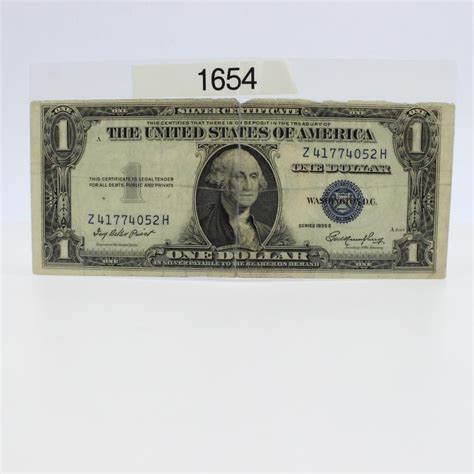 1935e Silver Certificate One Dollar Property Room