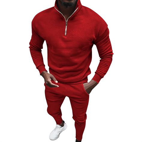 Entyinea Mens Jogging Suits Casual Outfits Jacket And Pants Fitness