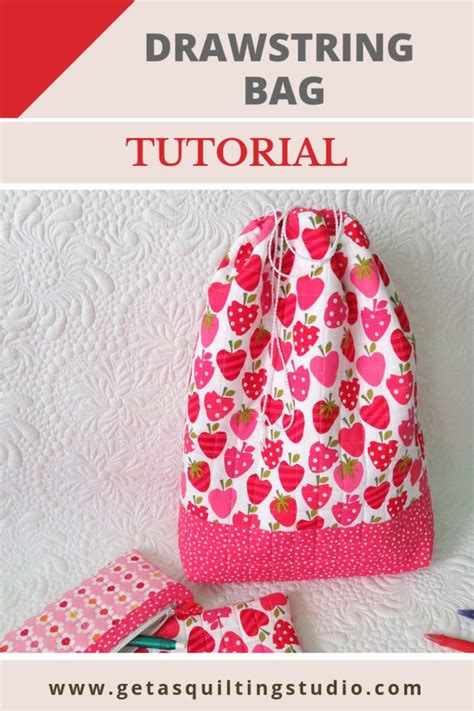 How To Sew A Drawstring Bag Tutorial Geta S Quilting Studio