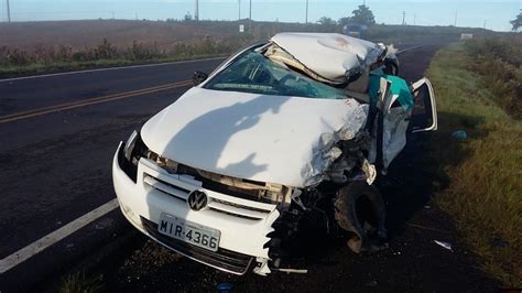 Colis O Entre Carro E Caminh O Deixa Um Morto Na Prc Em Palmas Pr