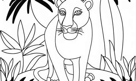 Coloriage D Une Panth Re Dans La For T Tropicale T L Charger Ou