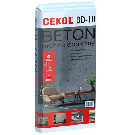 BETON ARCHITEKTONICZNY CEKOL BD 10 TYNK DEKORACYJNY SUROWY 20KG