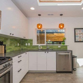 Pratt And Larson Tile Encircle Green Kitchen 3 Web Kitchen Interior