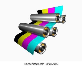 Cmyk Printing Press Test Print D Stock Illustration