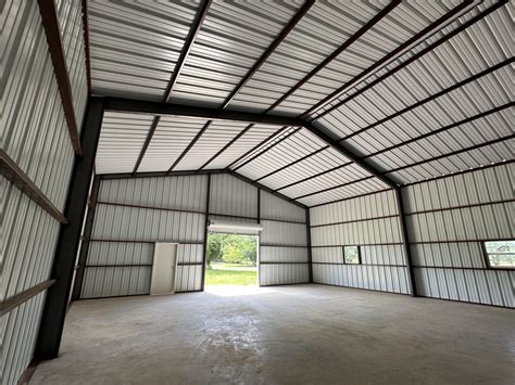 40x40 Red Iron Metal Building In Malakoff Texas 75148 WolfSteel