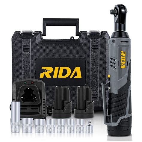 Buy RIDA 12V Cordless Electric Ratchet Wrench Set Tool Kit 3 8 Inch