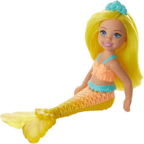 Barbie Dreamtopia Chelsea Mermaid Doll 6 5 Inch With Yellow Hair And Tail Toys R Us Canada