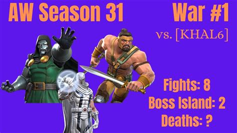 Mcoc Aw Season 31 War 1 Youtube