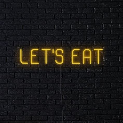 Lets Eat Neon Sign Lets Drink Neon Sign Food Neon Sign Cafe Wall Light Cafeteria Neon