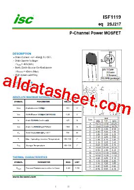 2SJ217 Datasheet(PDF) - Inchange Semiconductor Company Limited