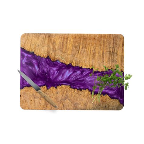 kayra export Stylish Glass Print Cutting Board with Epoxy Resin and