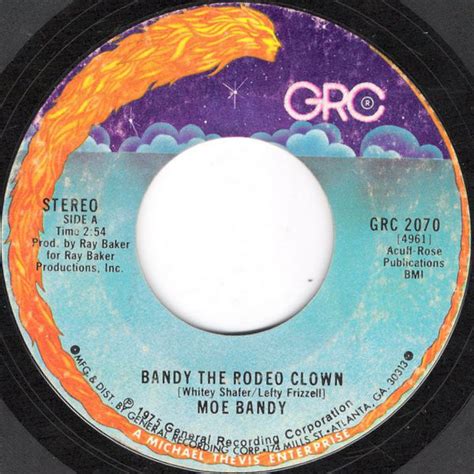 Moe Bandy – Bandy The Rodeo Clown (1975, Vinyl) - Discogs