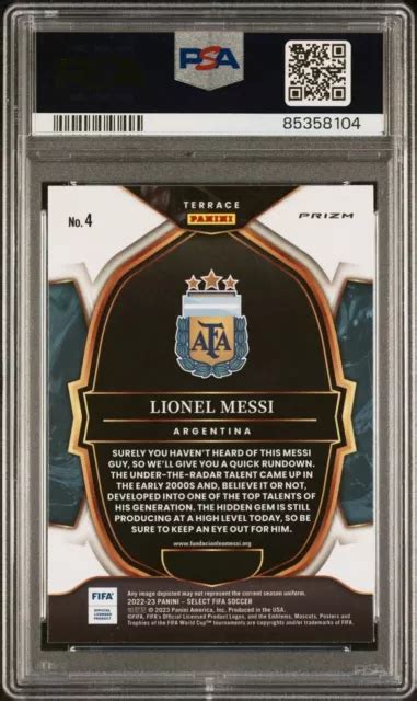 Panini Select Fifa Lionel Messi Violet Mojo Prizm Argentine