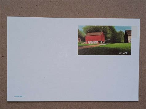 Postcard Red Barn Scenic America Uncirculated 1995 20c Very