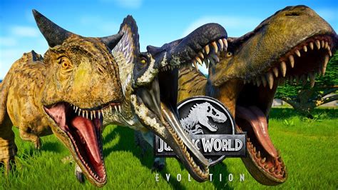 Jurassic World Evolution Carnotaurus Vs Spinosaurus Breakout And E