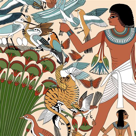 Ancient Egyptian Reproduction Unframed Giclee Art Print Nebamun Hunting