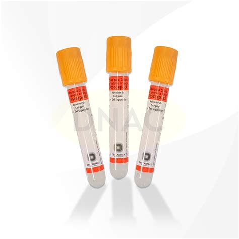 Tubos Para Coleta De Sangue Ml Amarelo Gel Separador Dnac