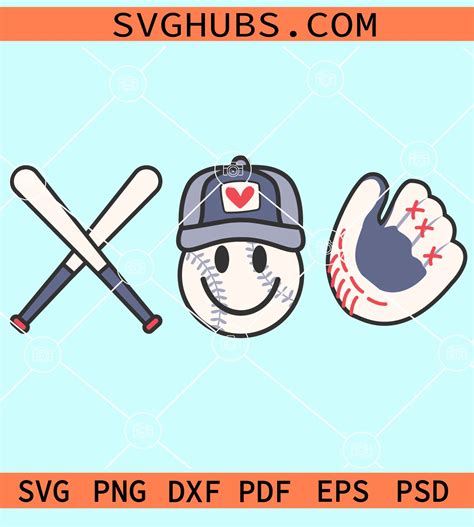 Retro Baseball Svg Crossed Baseball Bats Svg Retro Baseball Smiley Face With Cape Svg