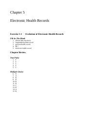 Chptr Chapterreview Exerciseanswers Chapter Electronic Health