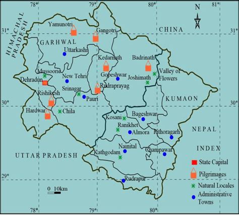 Uttarakhand Tourist Map, Travel Map Of Uttarakhand, 43% OFF