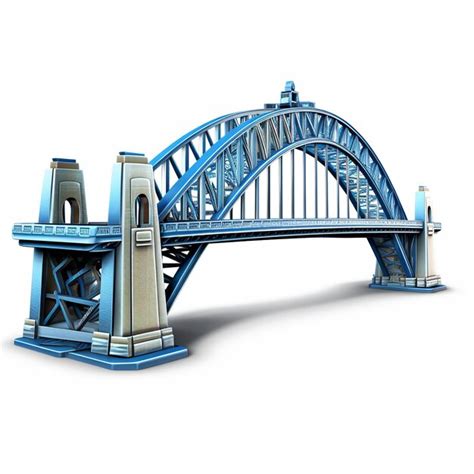 Premium Photo Illustration Of Sydney Harbour Bridge A 3d Representation