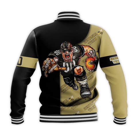 Georgia Tech Yellow Jackets Baseball Jacket Football Go On NCAA - HomeFavo