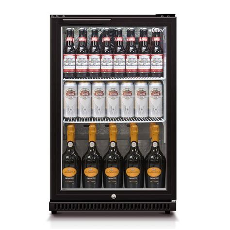 Husky 118L Single Glass Door Bar Fridge HUSC1840BLK Buy Online With