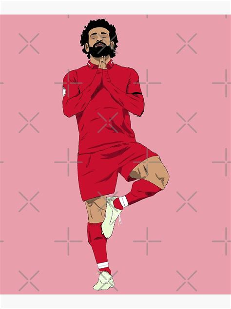 "Mohamed Salah Yoga Goal Celebration" Mounted Print for Sale by ...