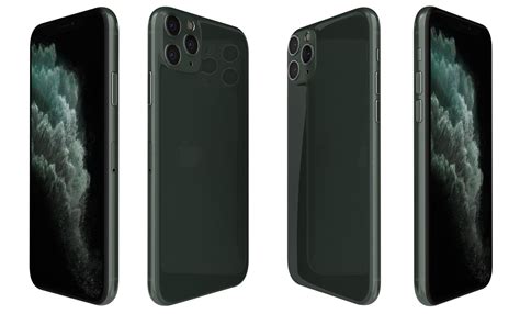 Apple iPhone 11 Pro Midnight Green Modelo 3D $39 - .3ds .c4d .fbx .max ...