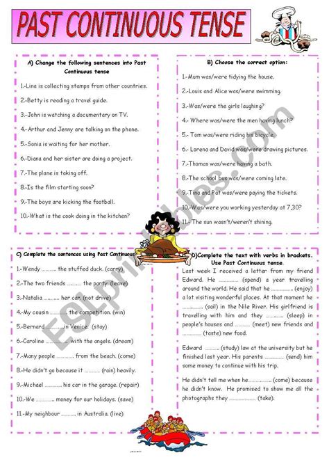 Past Continuous Esl Worksheet By Mariaah Sexiz Pix