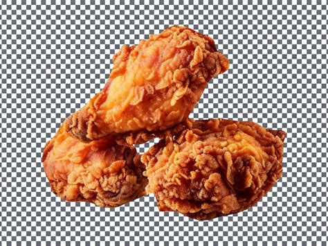 Saboroso Frango Frito Isolado Em Fundo Transparente Psd Premium