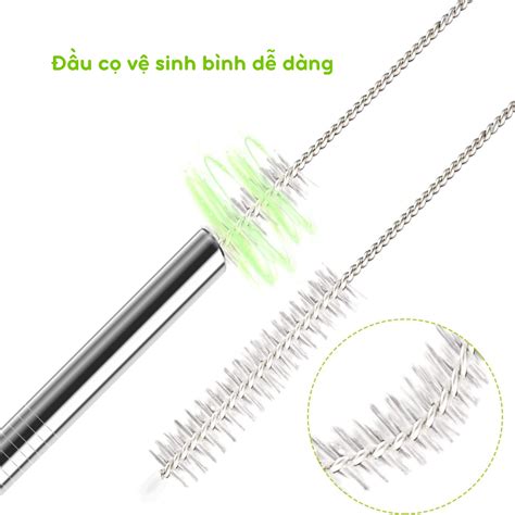 Combo ống hút inox COPCOP, gồm 1 ống hút trân châu, 1 ống hút nhỏ, 1 ...