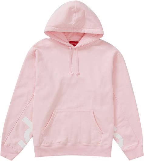 Supreme Cropped Panels Hooded Sweatshirt Light Pink Novelship