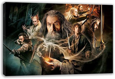 Bilbo Baggins The Hobbit Movie Gandalf Wizard Canvas Wall Art 44x26