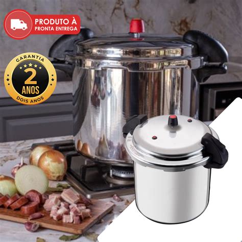 Panela De Pressão Boa E Segura - Panela de Pressão com Fechamento Externo Super Segura 20/24 Litros ...