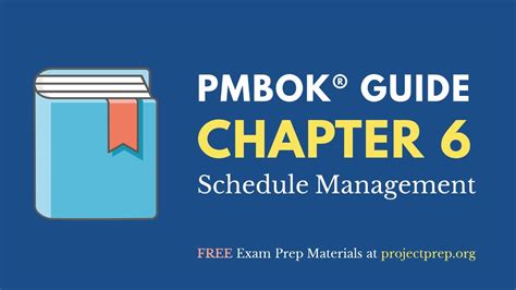 Pmbok® Guide 6th Edition Chapter 6 Schedule Management Youtube