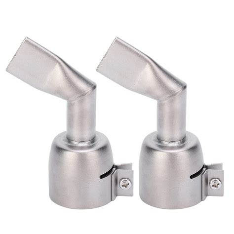 2Pcs Welding Gun Nozzle 120 Degree Hot Air Gun Welding Nozzle Stainless Steel Flat Nozzle