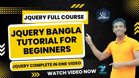 Jquery Full Course Jquery Bangla Tutorial For Beginners Jquery