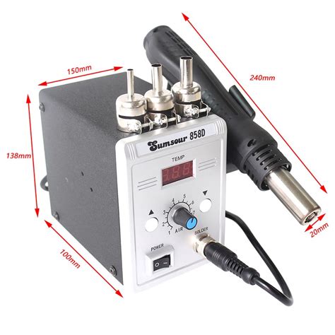 Hot Air Gun 858D 700W Bga Rework Solder Station Löten Wärme Air Gun Station 220V 110V Für Smd