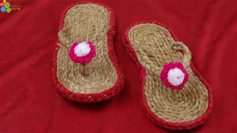 Handmade Slipper Decoration Diy Jute Craft Sandals Make Beautiful