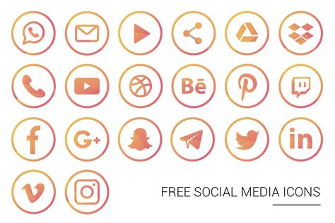 Free Vector Social Media Icons – Free PSD Templates