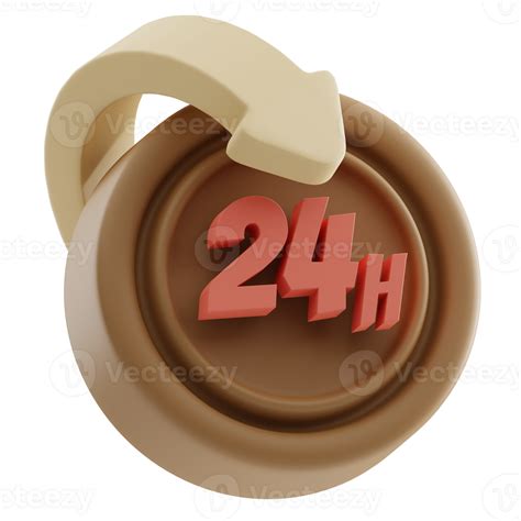 24 Hour Delivery 3D Illustration 23257653 PNG