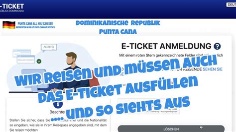 E Ticket ausfüllen zur Ein und Ausreise in Dominikanische