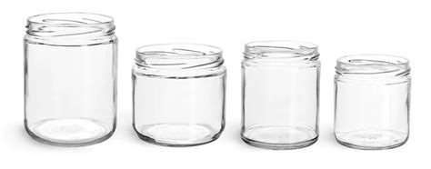 Frosted Glass Straight Sided Jars Bulk Caps Not Included