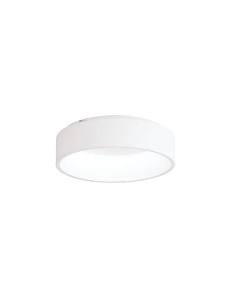 Plafoniera Eglo Marghera Bianca Tonda Sistema Led W Luce