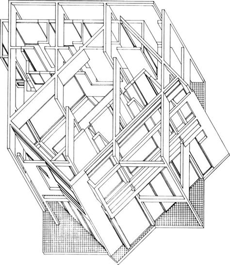 Peter Eisenman Axonometric Of House III Miller House Lakeville