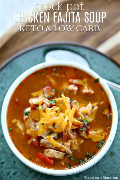 Low Carb Crock Pot Chicken Fajita Soup