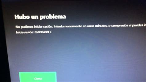 Error de servidores de XBOX al iniciar sesión YouTube