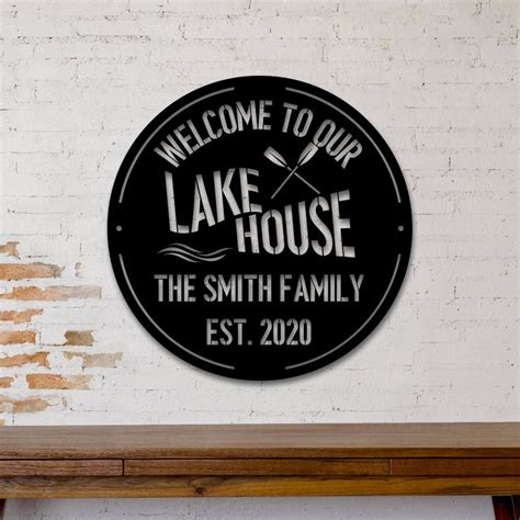 Lakehouse Metal Sign-metal Wall Art-lakehouse Sign-metal Words-lake ...